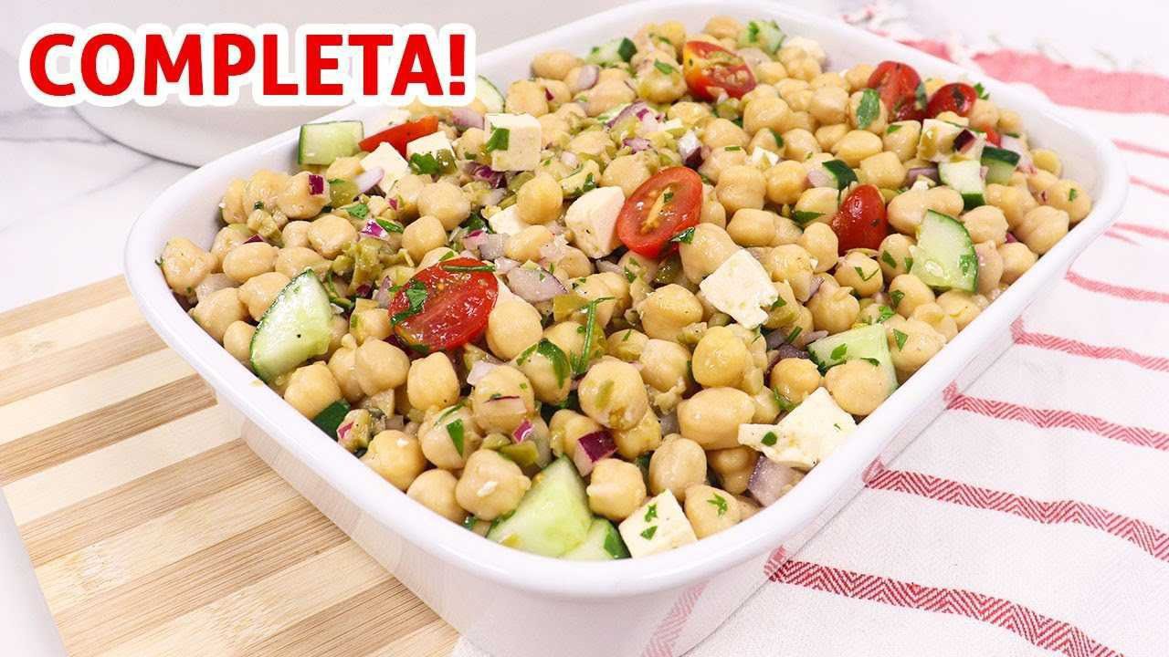 Salada de grão de bico para ninguém botar defeito