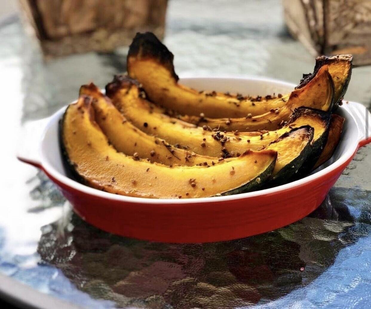 Como fazer abóbora assada crocante