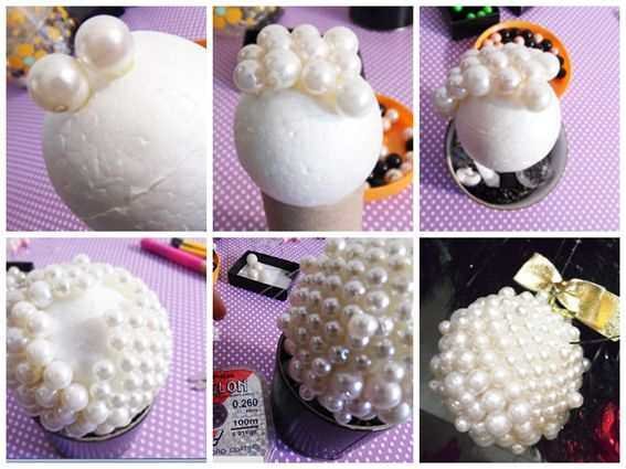 Como fazer enfeites com bolinhas de isopor