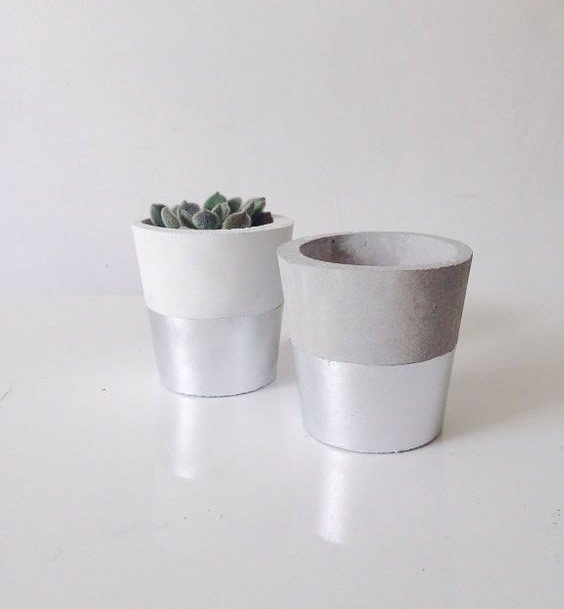 Vasinhos de Cimento para Suculentas