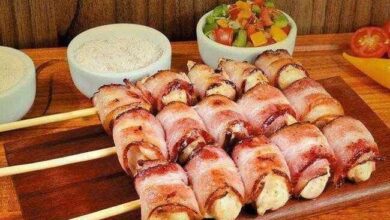 Espetinho de Frango com Bacon