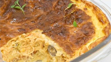 Torta de frango sem trigo na massa e com recheio molhadinho