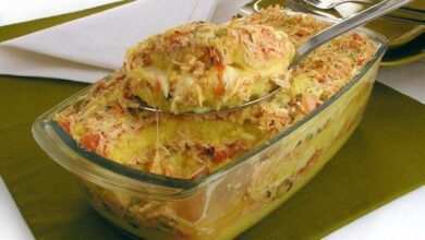 Polenta Recheada com Frango Desfiado