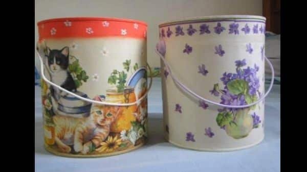 Como Fazer Artesanato com Latas de Tinta