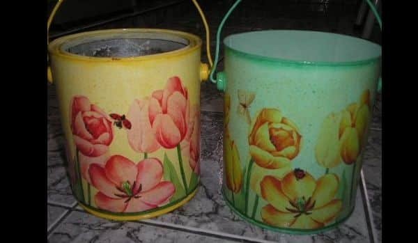 Como Fazer Artesanato com Latas de Tinta