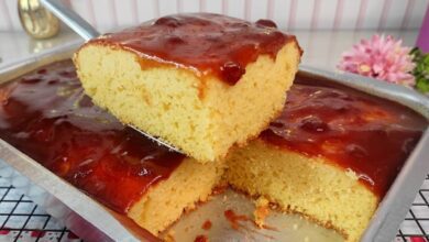 Bolo De Fubá Fofinho Com Cobertura De Goiabada