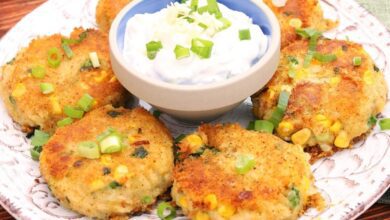 bolinhos de batata com milho