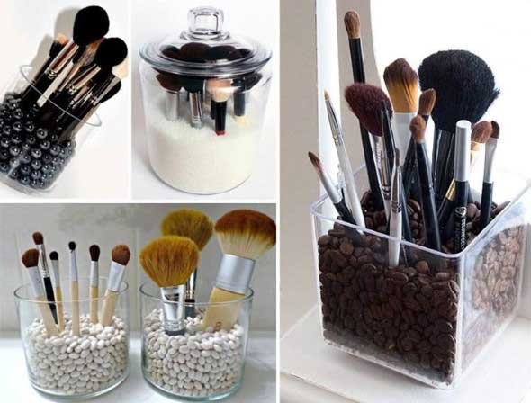 Como fazer porta pincel de maquiagem