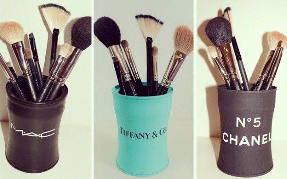 Como fazer porta pincel de maquiagem