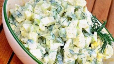 Salada de maionese light simples