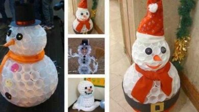 Como fazer Boneco de Neve com Copos Descartáveis