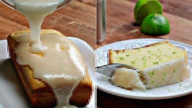 Bolo de leite condensado com casquinha de limão d