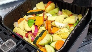Legumes assados na Air Fryer