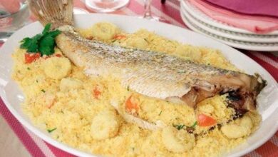 Peixe recheado com farofa