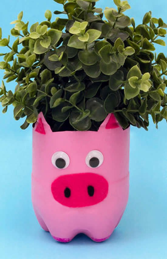 Vasos Lindos em Garrafas PET