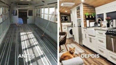 14 ônibus e vans antigos que foram transformados em confortáveis casas móveis