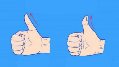 Seu polegar é reto ou torto d