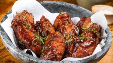 asinhas de frango com molho barbecue