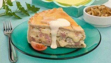 Empadão Cremoso de Presunto e Queijo