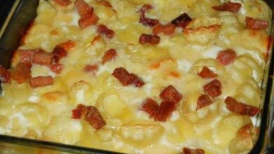 Macarrão com Queijo e Bacon