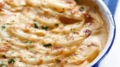 Receita cremosa de Lasanha de batata