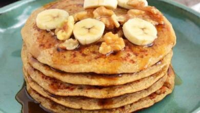 Receita de Panqueca de Banana e Aveia