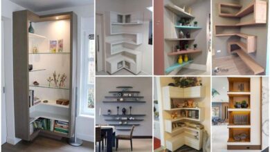 15 ideias de prateleiras de canto que farão com que qualquer cômodo da sua casa pareça elegante