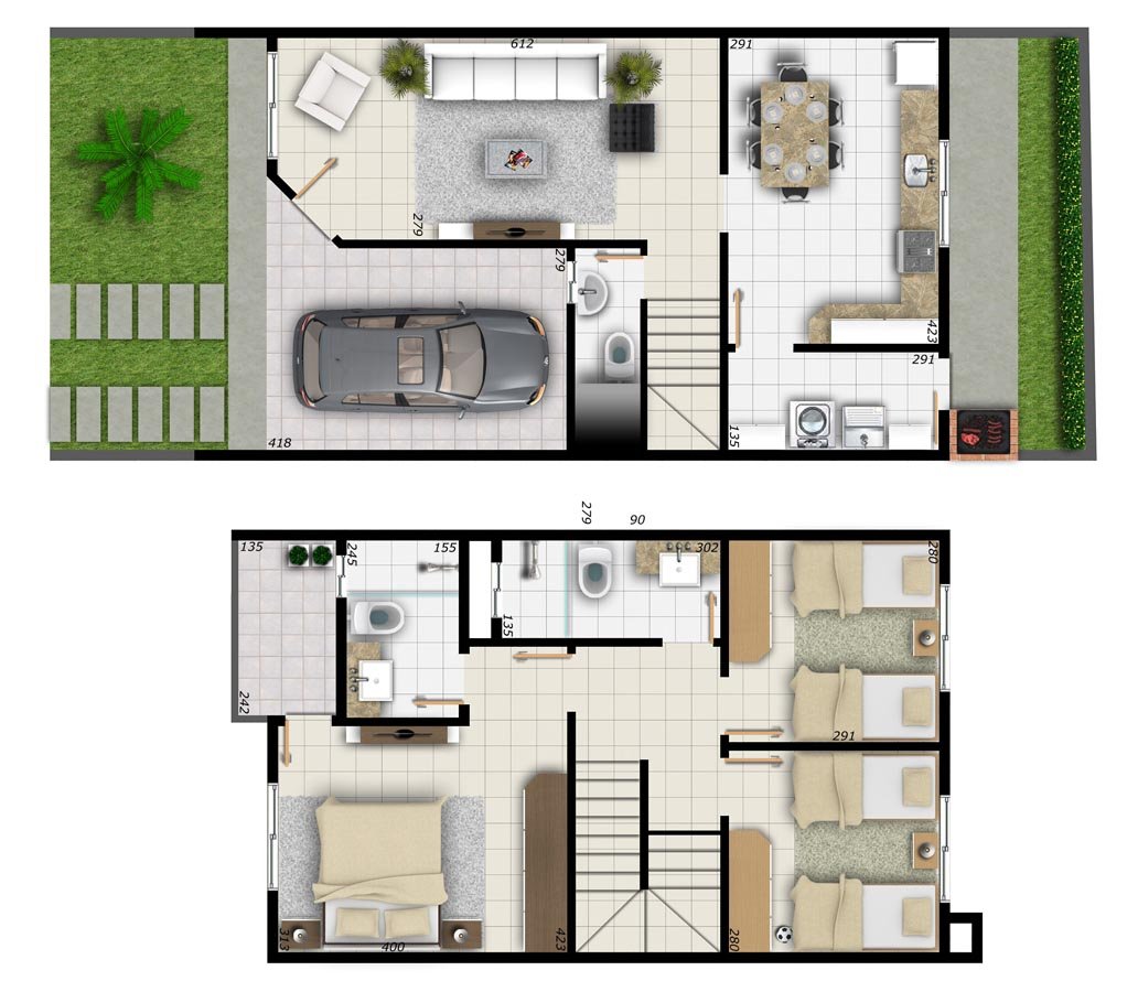 Planta de sobrado