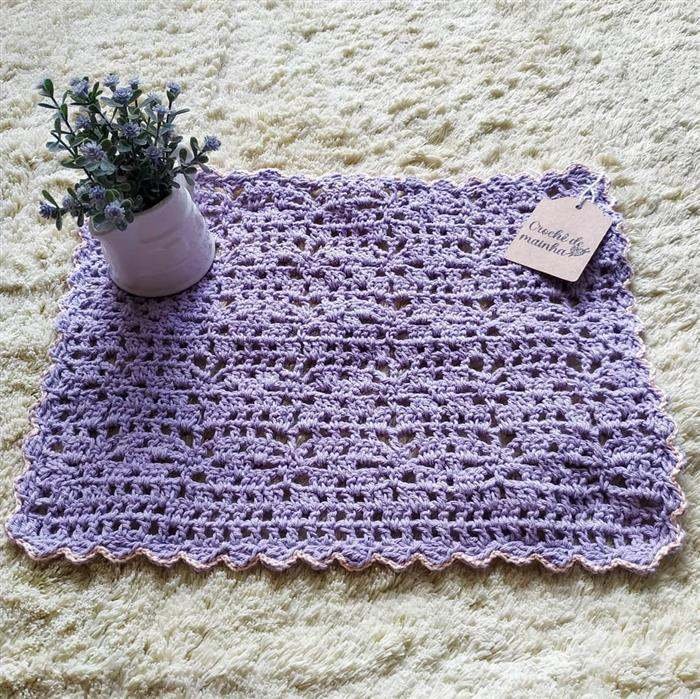 jogo americano de croche mesa posta