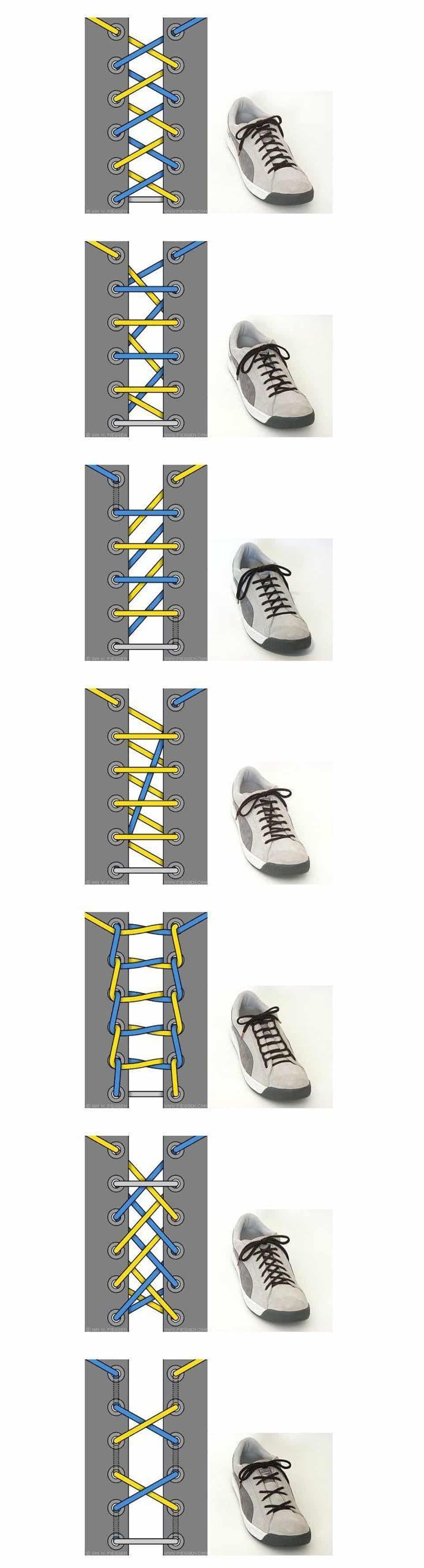 17 maneiras diferentes de amarrar o tênis