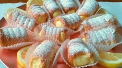 Canudinho recheado com creme de limão