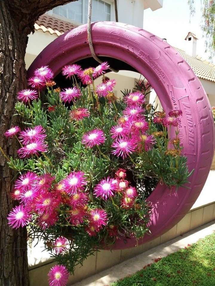 decoracao jardim pneus suspenso decoracao jardim pneus suspenso