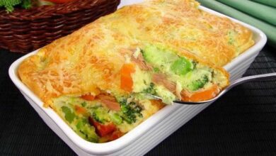 Receita de Suflê de Legumes prático