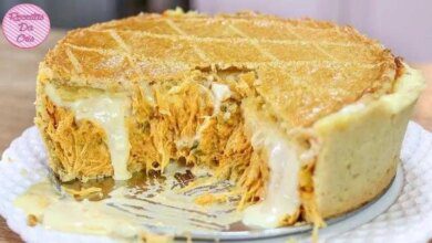 Receita de Empadão Cremoso de Frango com Requeijão