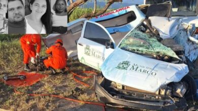 Mãe e filha não resistem em acidente entre ambulância e caminhão na BR-402