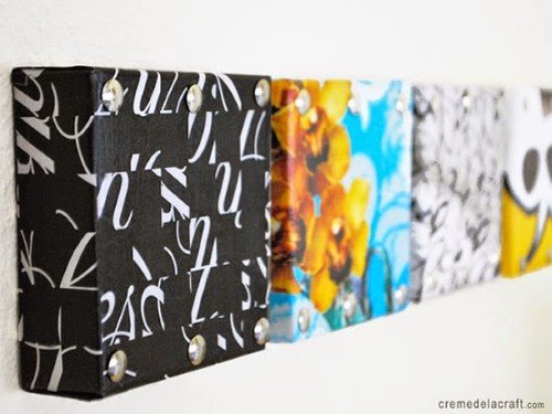 ideias para decorar parede com reciclagem