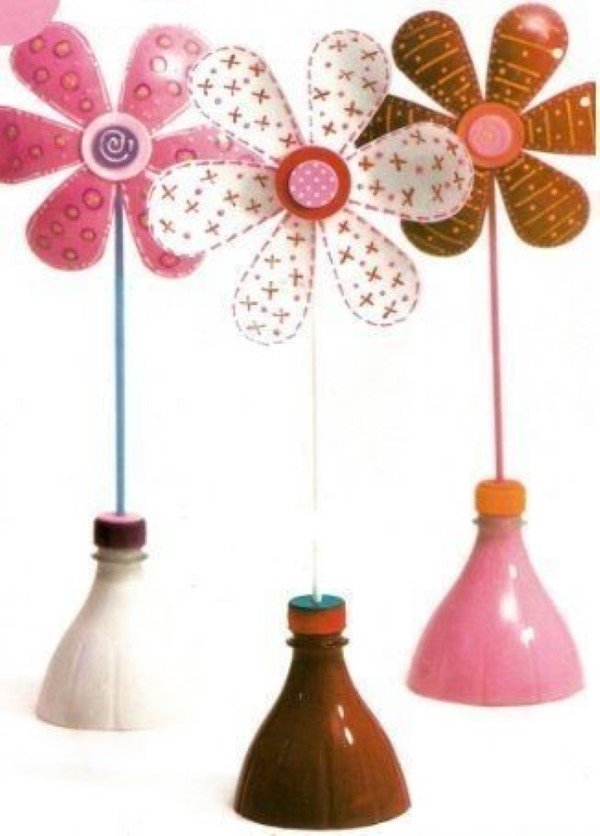 flor de garrafa pet