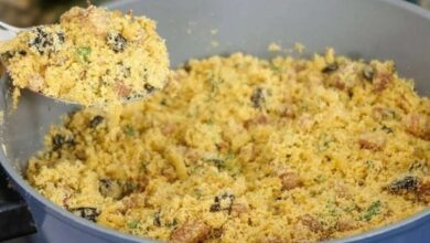 Farofa de Cebola com bacon