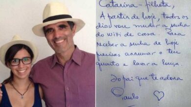 Pai corta wi-fi até que filha arrume o quarto e lave a louça e bilhete viraliza