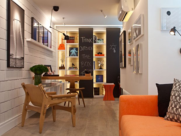 Decoração com parede de lousa