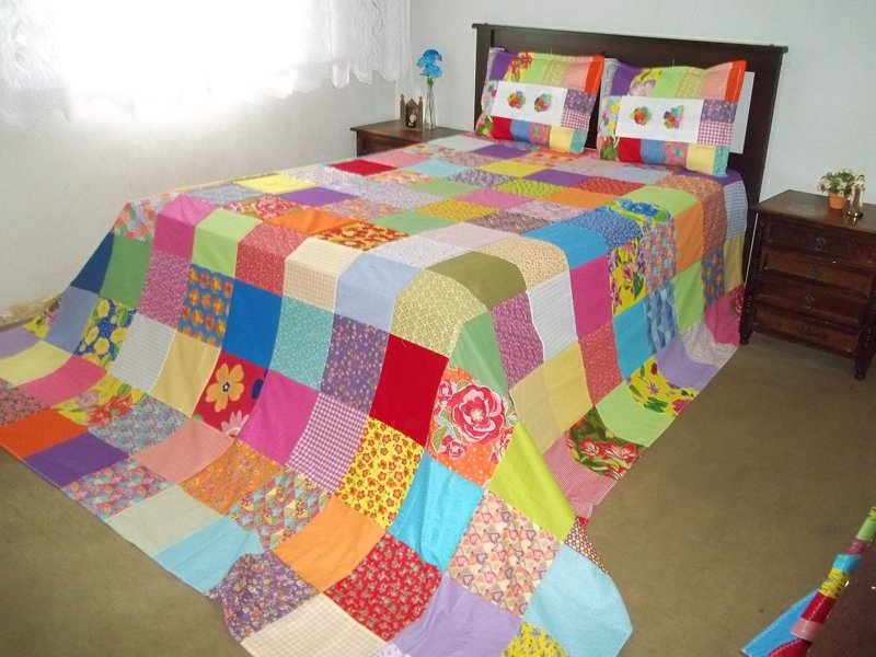 colcha com retalhos grande