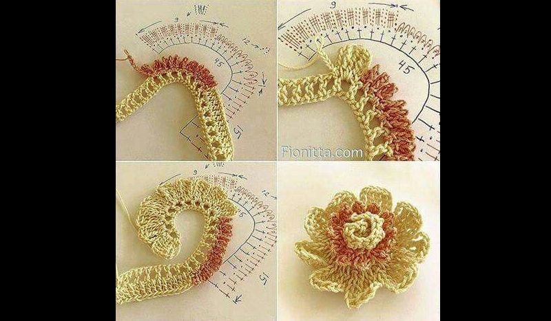 flor de croche amarela