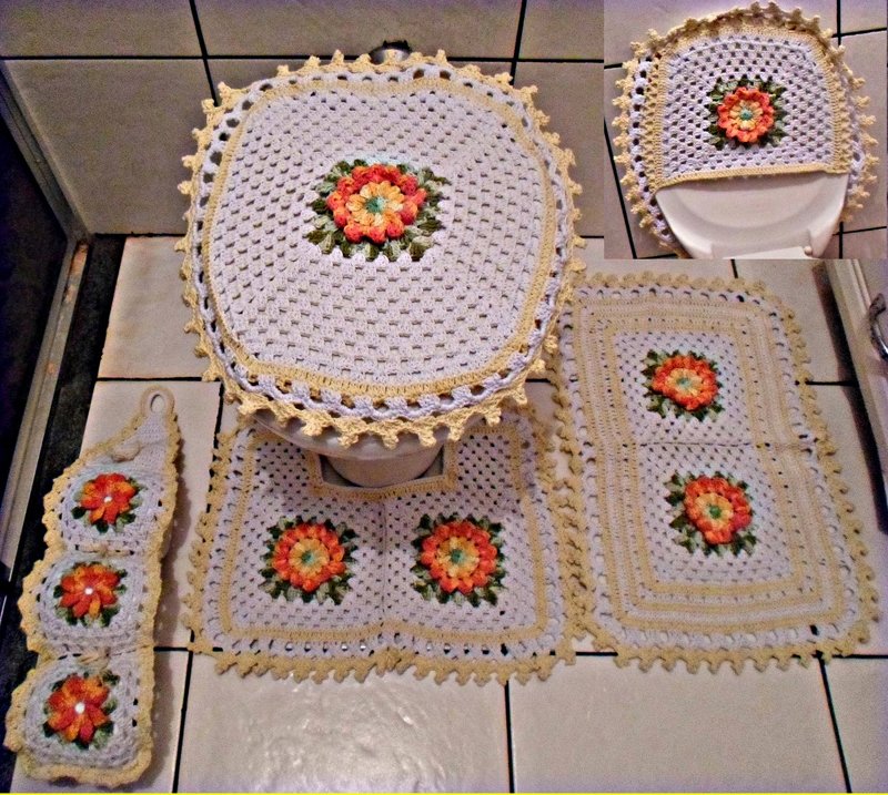 flor de croche mesclada