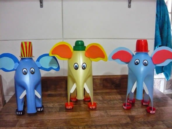Brinquedos feitos com Garrafa de Amaciante