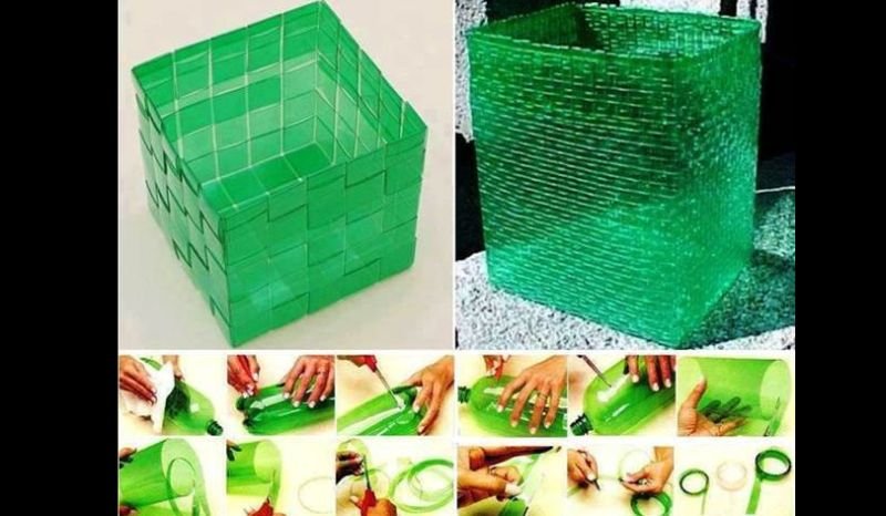 reciclagem de garrafa pet caixa