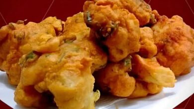 Couve-flor frita de restaurante