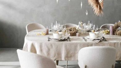 Ideias de toalhas de mesa elegantes para copa e cozinha