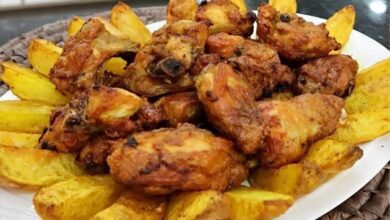 Frango com batatas na airfryer