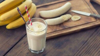 Bebida de banana para queimar gordura