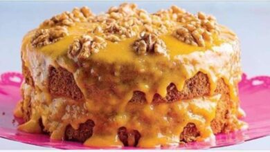 Bolo De Noz Com Creme De Ovos